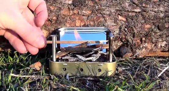 無需氣罐爐具 自制袖珍便攜柴火爐 從此生火做飯不受限