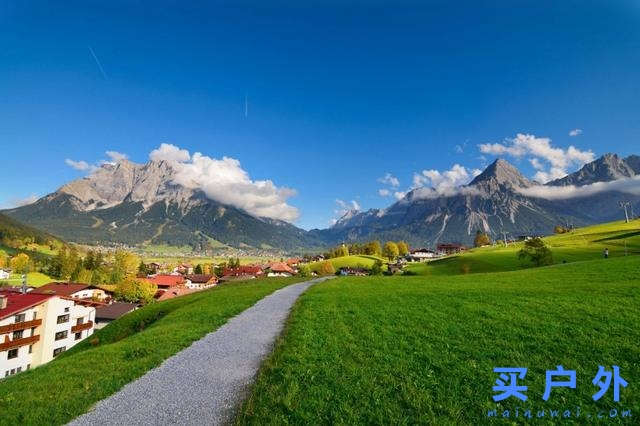 穿越奧地利邊境，楚格峰地區徒步旅行