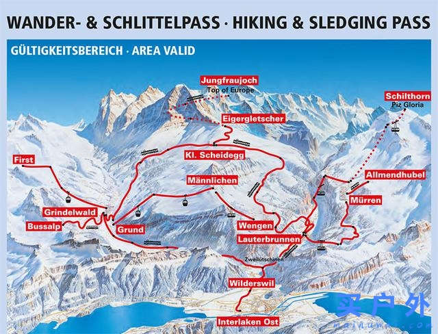 冬天瑞士行,少女峰地區戶外旅行攻略(火車、纜車、徒步、滑雪)