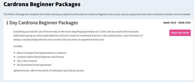 滑雪勝地,新西蘭南島瓦納卡Cardrona滑雪初體驗