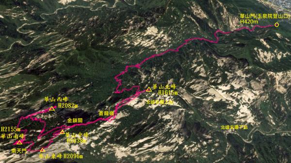 西安華山一日游,全程徒步西岳華山五峰全攻略