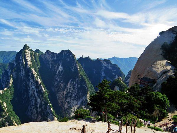 西安華山一日游,全程徒步西岳華山五峰全攻略