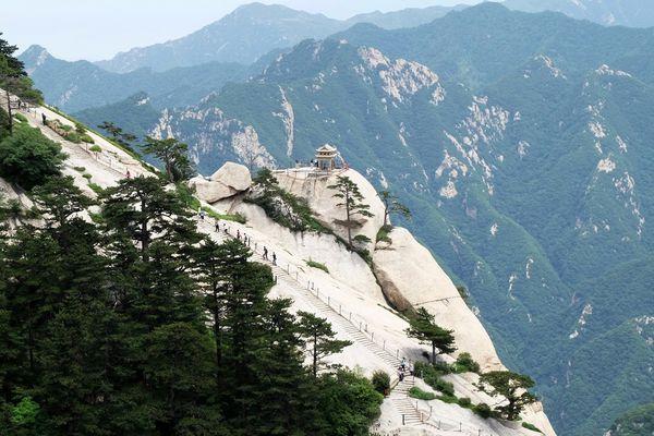 西安華山一日游,全程徒步西岳華山五峰全攻略