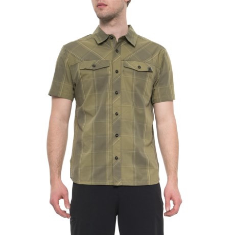 Black Diamond Burnt Olive-Herb Plaid Technician Shirt 黑鉆 男款格紋短袖襯衫