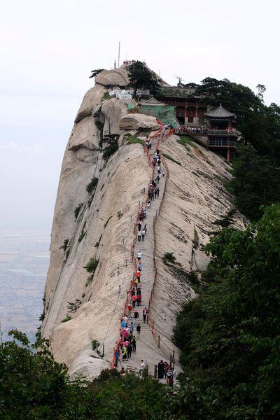 西安華山一日游,全程徒步西岳華山五峰全攻略