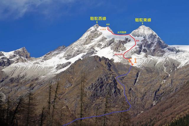 四姑娘雪山攀登,攀駱駝峰的點點記憶