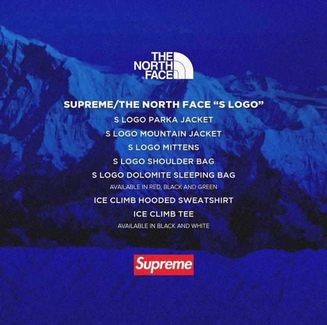 北面The North Face又要與Supreme合作,推出聯乘系列