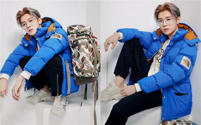 蕭敬騰最近曬了一件The North Face和GUCCI聯(lián)名白色T恤,鹿晗穿搭這件太帥了